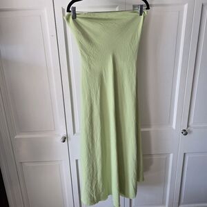 See You Monday Sage Green Strapless Maxi Dress Minimalist Clean Girl XL